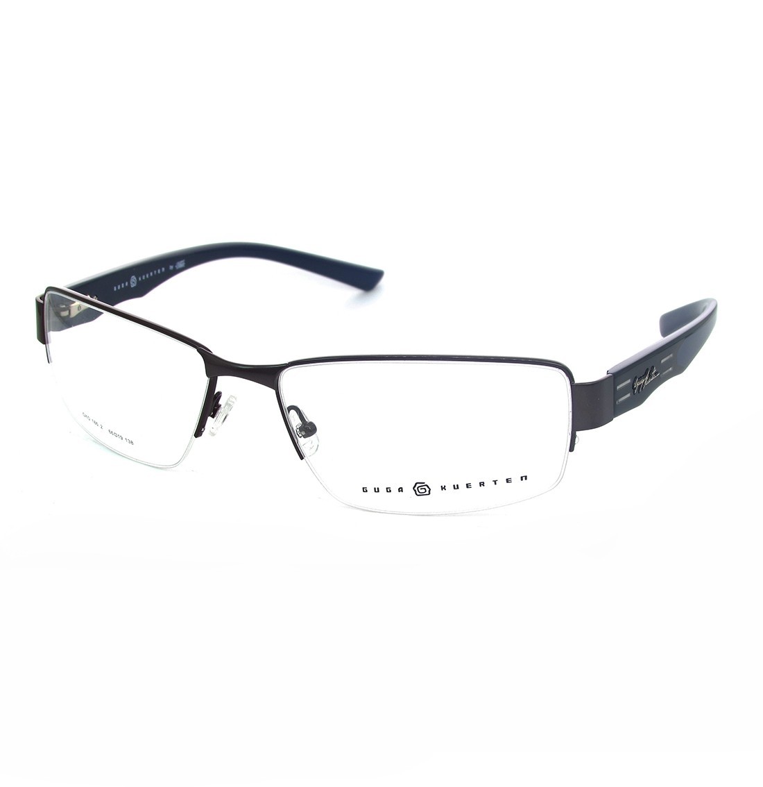 Guga Kuerten GKO 186.2 Preto T66 Óculos de Grau - 1